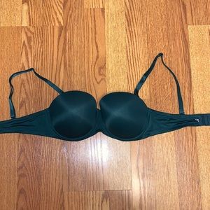 PINK VICTORIA SECRET DARK GREEN PUSH UP 2-in-1 BRA